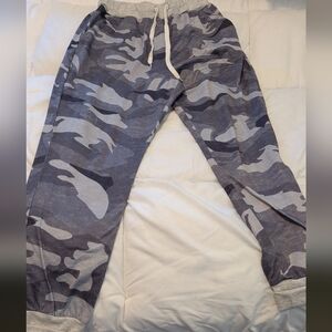 Women's Gray Camouflage Jogger Pants